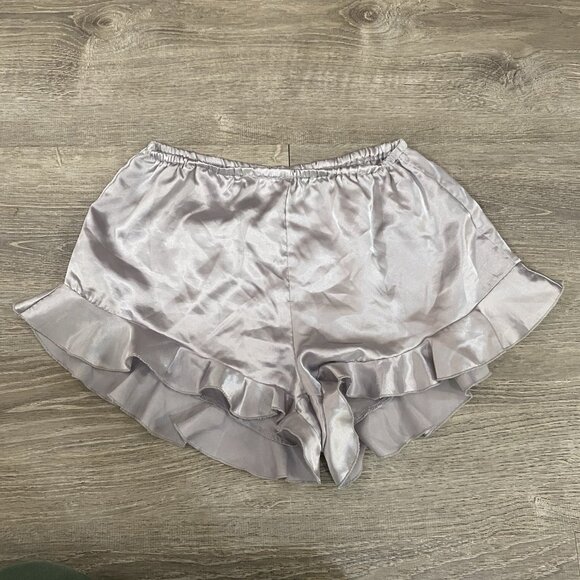 LULUS WOMEN'S SOFT PAJAMA SHORTS RUFFLED SMALL - Picture 1 of 2
